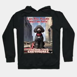 I Survived the New York City Earthquake, "I am The Poodle, I am safe, Ideal Gift, Hoodie